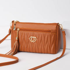 Small Bag Mini Crossbody Bag Women's Tassel Soft Leather Bag