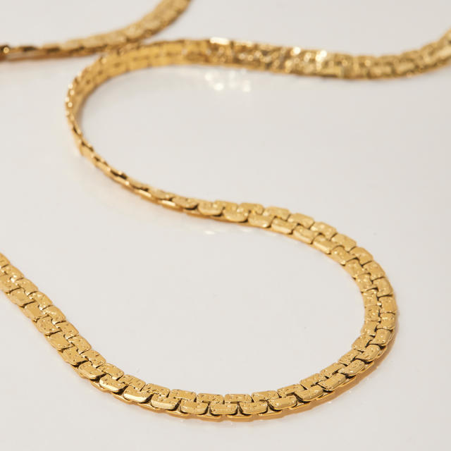 Summer gold color starfish chain necklace stainless steel necklace