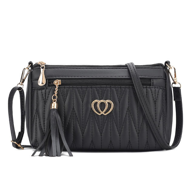 Small Bag Mini Crossbody Bag Women's Tassel Soft Leather Bag