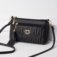 Small Bag Mini Crossbody Bag Women's Tassel Soft Leather Bag