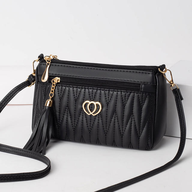 Small Bag Mini Crossbody Bag Women's Tassel Soft Leather Bag