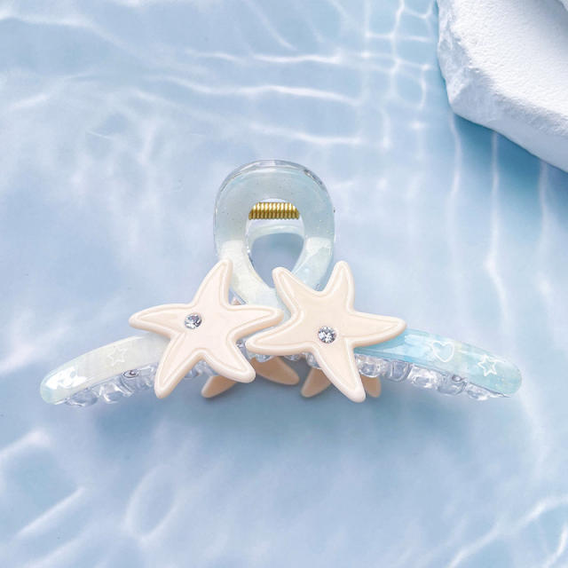 Korean Style Shell Starfish Clip Dreamy Girl hair claw clips for summer holiday