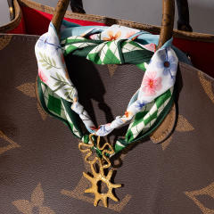 Popular Silk Scarf stainless Steel Pendant Necklace Cool Style accessory