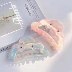 Korean Version of Super Fairy Cloud Clip with Gemstone Letters Colorful Girls hair claw clips
