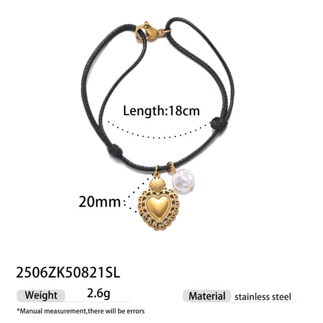 Handmade colorful rope stainless steel charms ocean holiday bracelet friendship bracelet