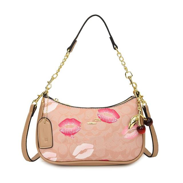 2025 hot sale heart strawberry print women shoulder bag popular bag