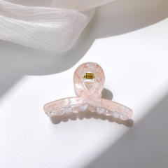 Candy-ColorSummer Small Hair Clip Transparent Acrylic Floral Side hair claw Clip for Girls