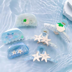 Korean Style Shell Starfish Clip Dreamy Girl hair claw clips for summer holiday