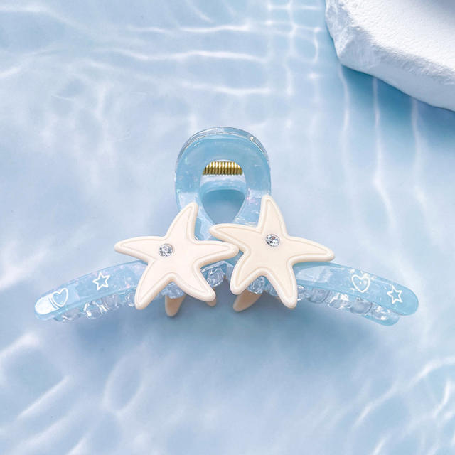 Korean Style Shell Starfish Clip Dreamy Girl hair claw clips for summer holiday