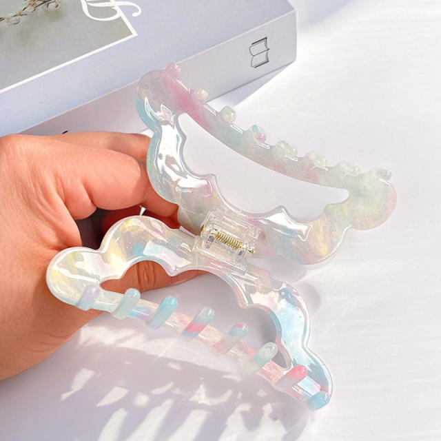 Korean Version of Super Fairy Cloud Clip with Gemstone Letters Colorful Girls hair claw clips