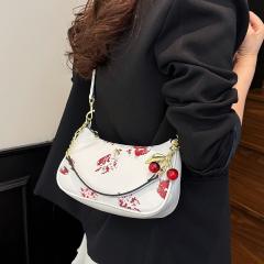 2025 hot sale heart strawberry print women shoulder bag popular bag