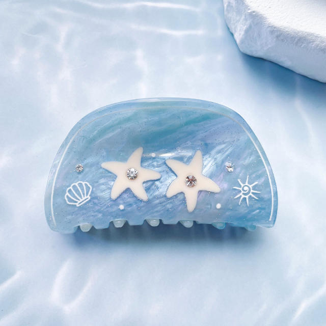 Korean Style Shell Starfish Clip Dreamy Girl hair claw clips for summer holiday