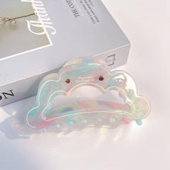 Korean Version of Super Fairy Cloud Clip with Gemstone Letters Colorful Girls hair claw clips