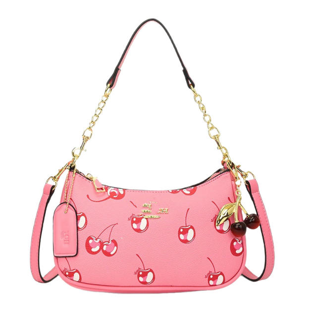 2025 hot sale heart strawberry print women shoulder bag popular bag