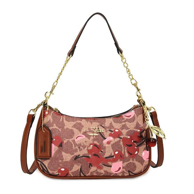 2025 hot sale heart strawberry print women shoulder bag popular bag