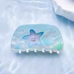 Korean Style Shell Starfish Clip Dreamy Girl hair claw clips for summer holiday