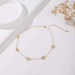 13mm Four-leaf clover bracelet necklace earrings set stainless steel necklace suit