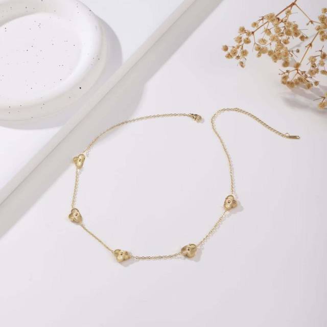 13mm Four-leaf clover bracelet necklace earrings set stainless steel necklace suit