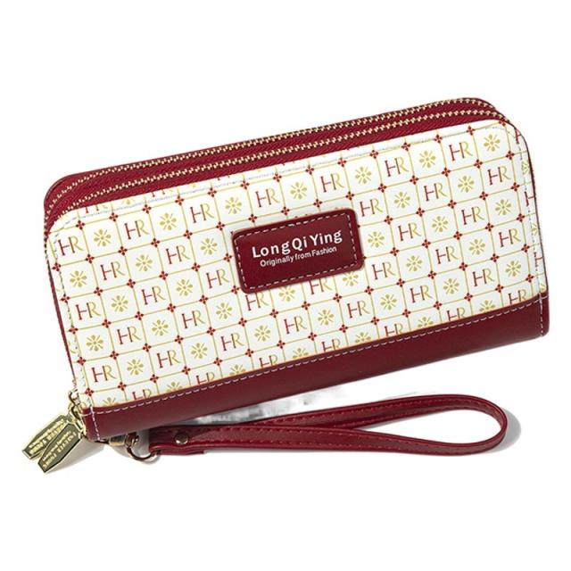 New Women's Long All-match Double Zipper Large Capacity Mobile Phone Bag Clutch Bag Coin Purse