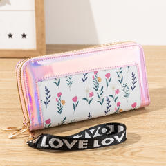 New Women's Long Wallet Double Zipper Mobile Phone Bag