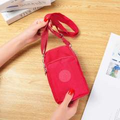 Hot Selling Crossbody Bag Mobile Phone Bag Coin Purse Nylon Hanging Neck Bag