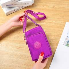 Hot Selling Crossbody Bag Mobile Phone Bag Coin Purse Nylon Hanging Neck Bag