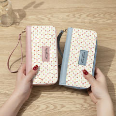New Women's Long All-match Double Zipper Large Capacity Mobile Phone Bag Clutch Bag Coin Purse