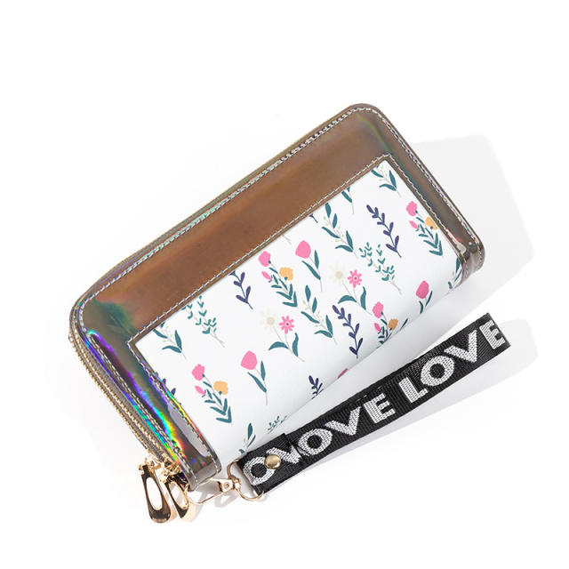 New Women's Long Wallet Double Zipper Mobile Phone Bag
