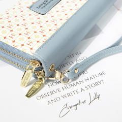 New Women's Long All-match Double Zipper Large Capacity Mobile Phone Bag Clutch Bag Coin Purse