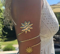 Summer holiday design starfish conch flower butterfly design stainless steel arm bangle