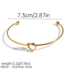 Hot sale knotted design stainless steel cuff bangle bracelet arm bangle