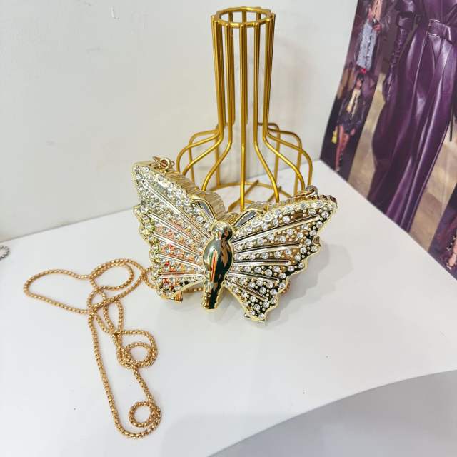 Women's Diamond-encrusted Butterfly heart flower Mini Bag Acrylic Bag purse bag