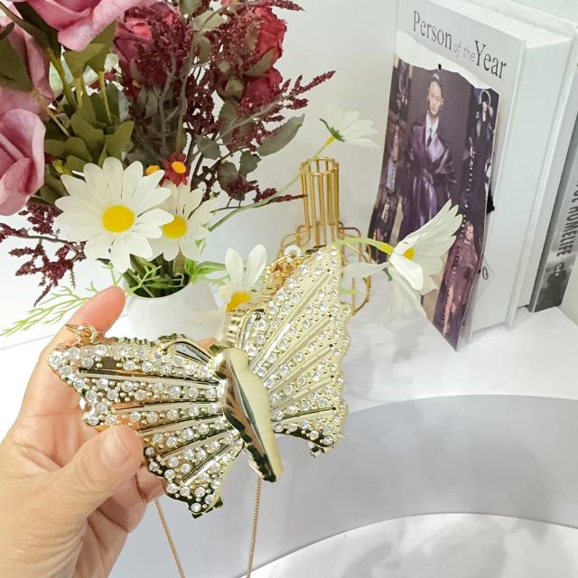 Women's Diamond-encrusted Butterfly heart flower Mini Bag Acrylic Bag purse bag