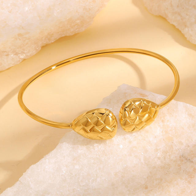 Summer hot sale pearl flower starfish heart triangle design stainless steel cuff bangle bracelet holiday hand jewelry