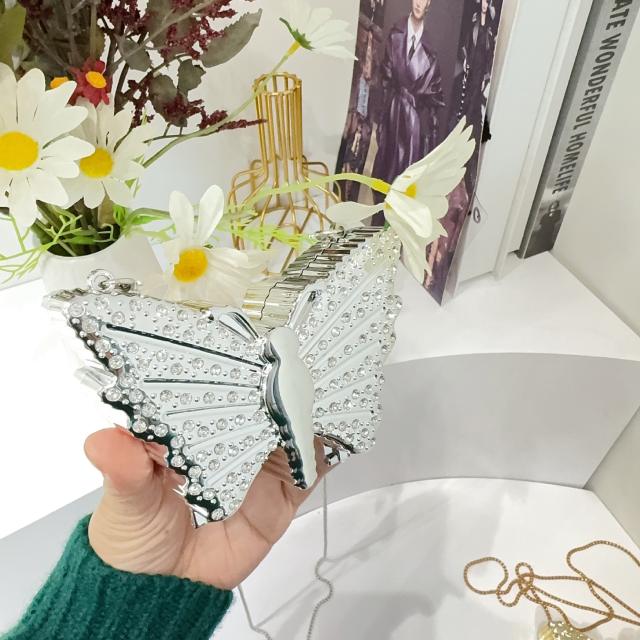 Women's Diamond-encrusted Butterfly heart flower Mini Bag Acrylic Bag purse bag