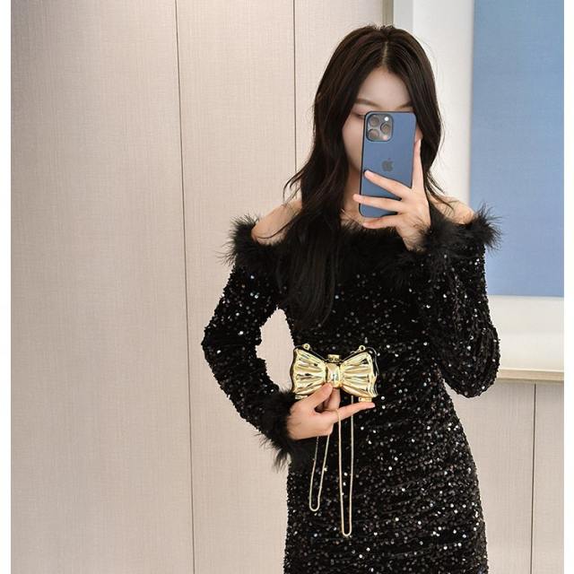 2025 acrylic bag pearl flower bag bow mini bag purse bag