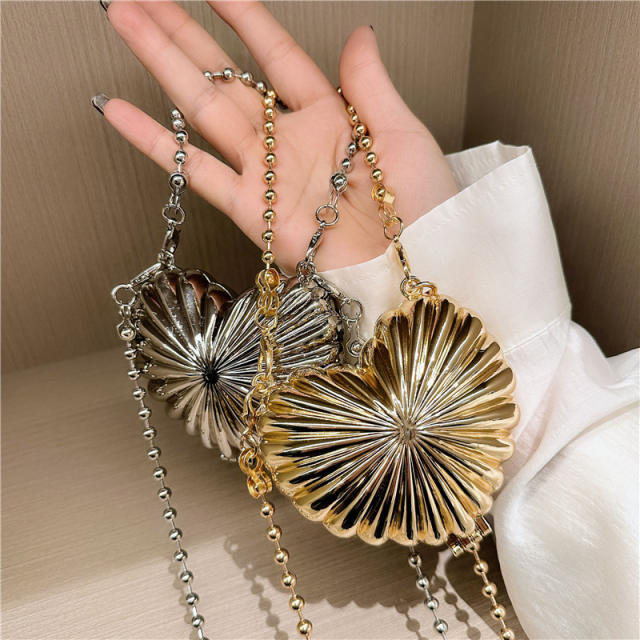 Mini shell bag heart bag sweet crossbody fashion lipstick makeup pouch boutique purse