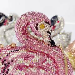 Crystal evening bag diamond-encrusted evening bag animal swan full diamond hand banquet clutch bag