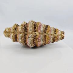 New conch diamond clutch luxury hollow diamond evening bag Stone clutch bag