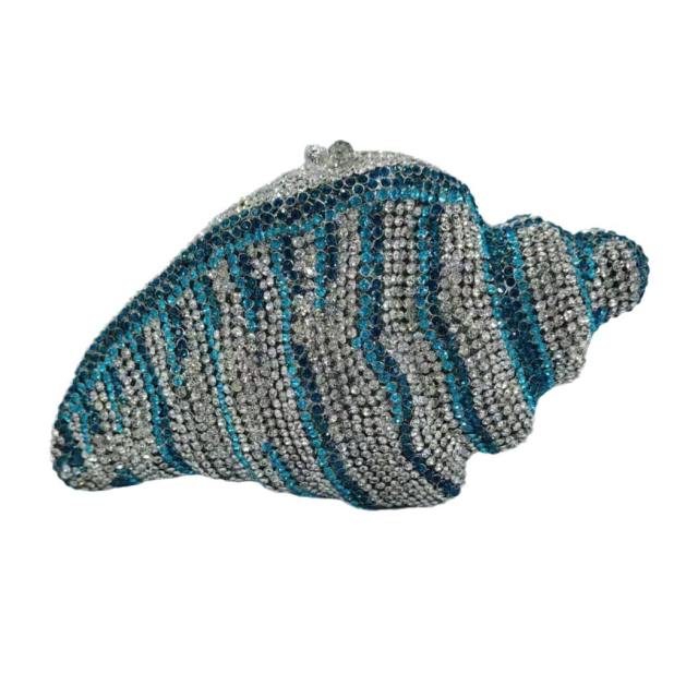 New conch diamond clutch luxury hollow diamond evening bag Stone clutch bag