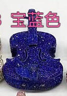 Violin diamond-encrusted evening bag banquet rhinestone clutch bag