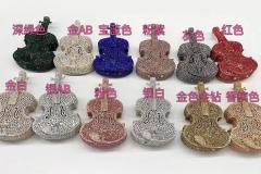 Violin diamond-encrusted evening bag banquet rhinestone clutch bag