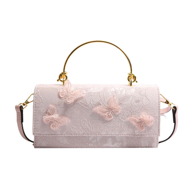 2025 Sweet Girl Fashion Lace Butterfly Stylish Small Square Bag Trendy crossbody bag purse bag
