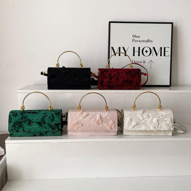 2025 Sweet Girl Fashion Lace Butterfly Stylish Small Square Bag Trendy crossbody bag purse bag