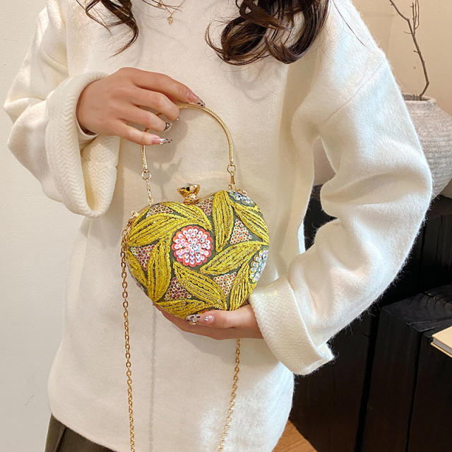 2025 Fashion Sequin heart Shoulder Bag Instagram Evening Bag