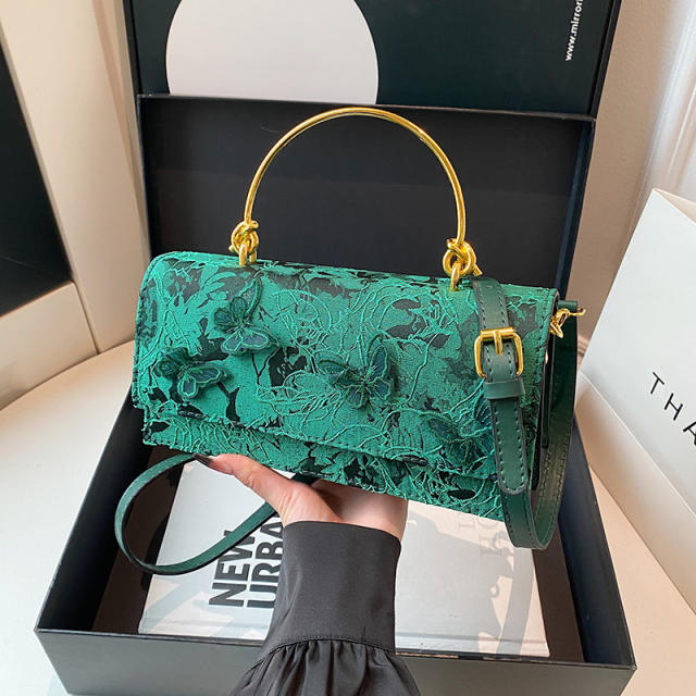 2025 Sweet Girl Fashion Lace Butterfly Stylish Small Square Bag Trendy crossbody bag purse bag