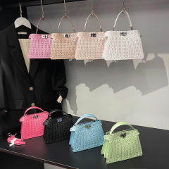 Summer Jelly Bag 2025 Small Fresh hollow Out Woven Bag Beach Bag