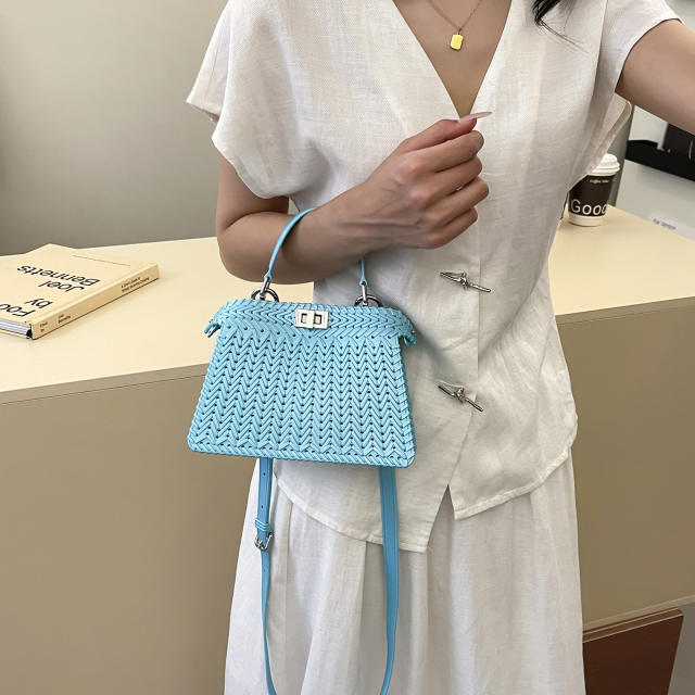 Summer Jelly Bag 2025 Small Fresh hollow Out Woven Bag Beach Bag