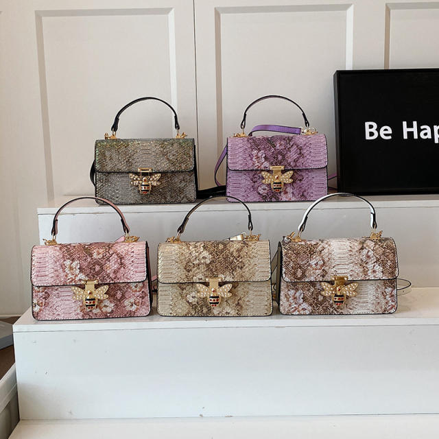 Women's Bags Autum 2025 Fashion Shoulder Bag Stone Pattern Personalized Small Square Bag