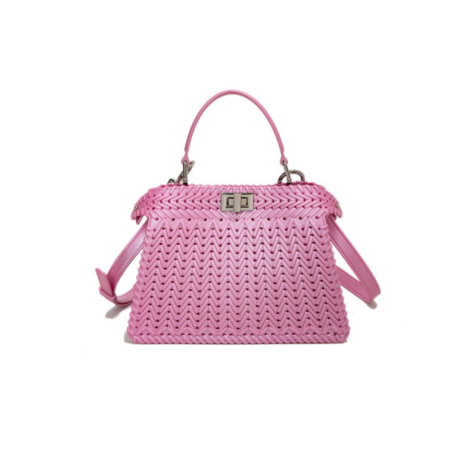 Summer Jelly Bag 2025 Small Fresh hollow Out Woven Bag Beach Bag